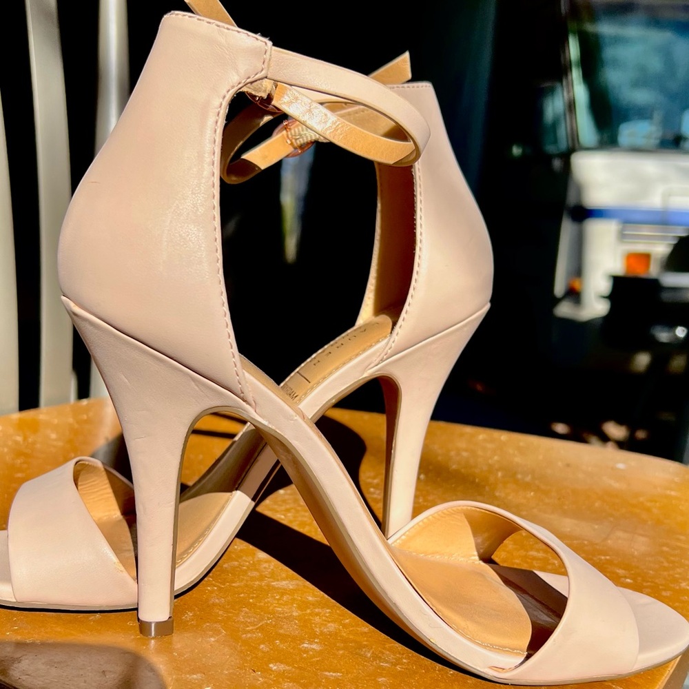 Elegant Cream High Heel Sandals